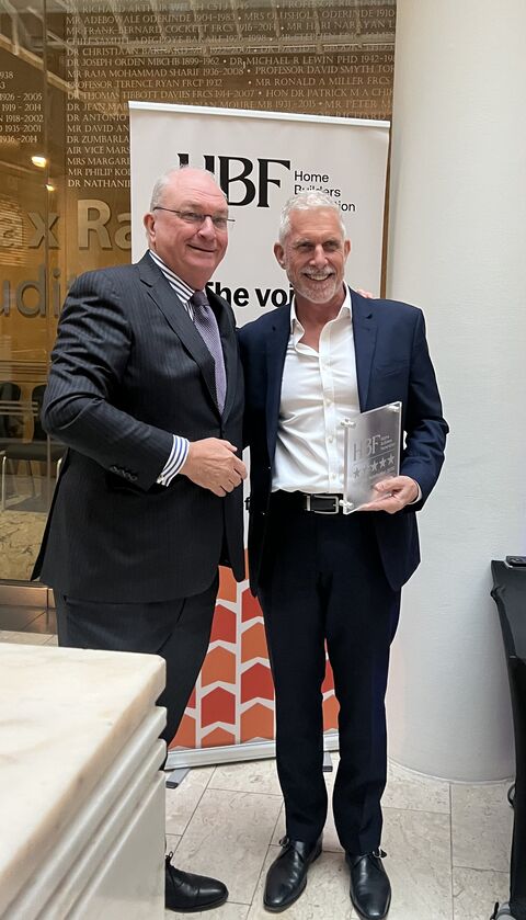 John Anderson collects the HBF 5 star award